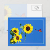 Carte Postale Monarque Jaune et Bleu (Devant / Derrière)