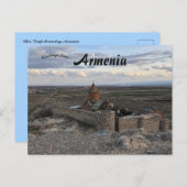 Carte Postale Monastère de Khor Virap en Arménie (Devant / Derrière)