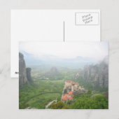 Carte Postale Monastère de Meteora, Grèce (Devant / Derrière)
