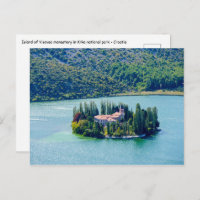 Monastère de Visovac à Krka NP - Croatie