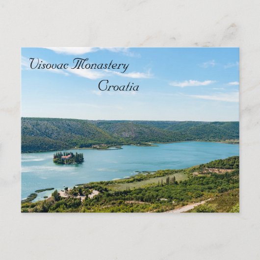 Carte Postale Monastère de Visovac à Krka NP - Croatie (Devant)