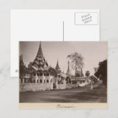 Carte Postale Monastère de Wayzayanda et pagodes à Moulmein (Devant / Derrière)