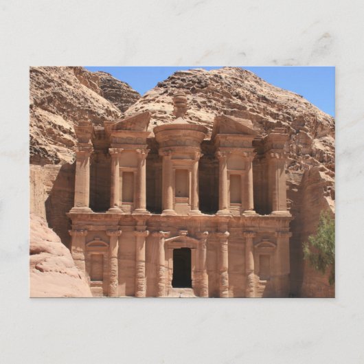 Carte Postale monastère devant Petra (Devant)