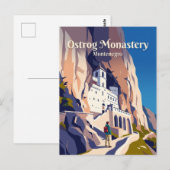 Carte Postale Monastère d'Ostrog Monténégro (Devant / Derrière)