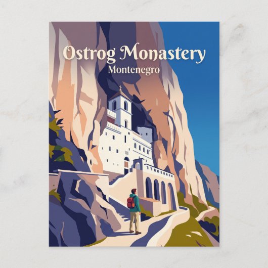 Carte Postale Monastère d'Ostrog Monténégro (Devant)