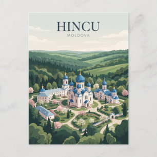 Carte Postale Monastère Hincu Moldavie