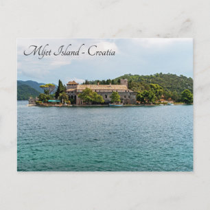 Carte Postale monastère Sainte-Marie sur l'île de Mljet - Croati