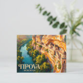 Carte Postale Monastère Tipova Moldavie (Debout devant)