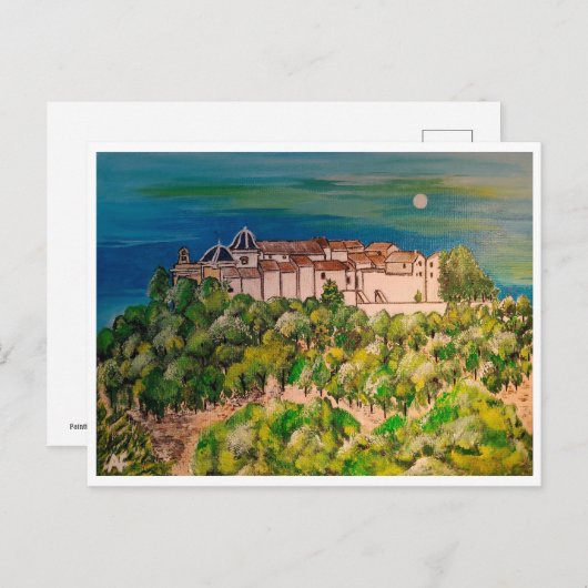 Carte Postale Monasterio de San Miguel Peinture d'Alfred Fox (Devant / Derrière)