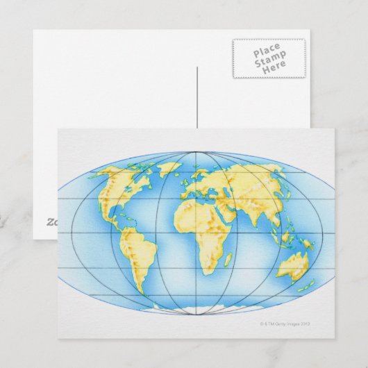 Carte Postale Monde (Devant / Derrière)