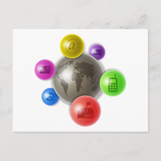 Carte Postale Monde de la communication (Devant)