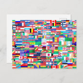 Carte Postale Monde des drapeaux (Devant / Derrière)