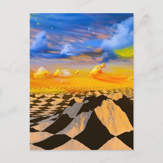 Carte Postale monde des échecs (Devant)