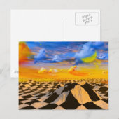 Carte Postale monde des échecs (Devant / Derrière)