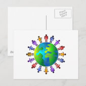 Carte Postale Monde du peuple (Devant / Derrière)