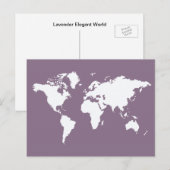 Carte Postale Monde élégant Lavender (Devant / Derrière)