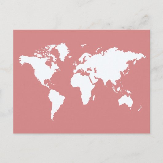 Carte Postale Monde élégant rose (Devant)