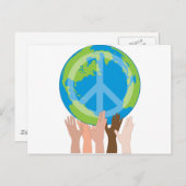 Carte Postale Monde et mains (Devant / Derrière)