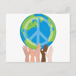 Carte Postale Monde et mains