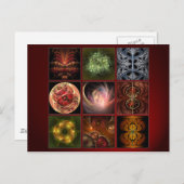 Carte Postale Monde fractal (Devant / Derrière)