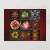 Carte Postale Monde fractal (Devant)