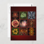 Carte Postale Monde fractal (Devant / Derrière)