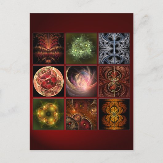 Carte Postale Monde fractal (Devant)