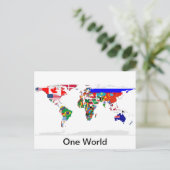 Carte Postale monde marqué un (Debout devant)