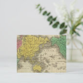 Carte Postale Monde sur la projection de Mercator (Debout devant)