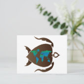 Carte Postale Monde tortue (Debout devant)