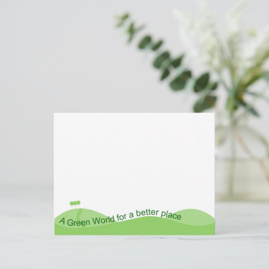 Carte Postale Monde vert (Debout devant)