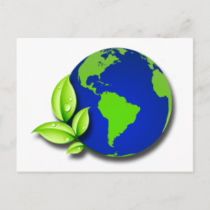 CARTE POSTALE MONDE VERT