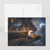 Carte Postale Mondgöttin mit leuchtender Sichel (Devant / Derrière)