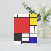 Carte Postale Mondrian (Debout devant)