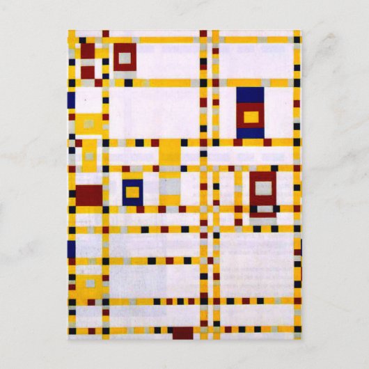 Carte Postale Mondrian - Broadway Boogie Woogie (Devant)