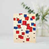 Carte Postale Mondrian - Composition en couleur A (Debout devant)