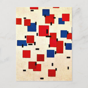 Carte Postale Mondrian - Composition en couleur A