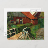 Carte Postale Mondrian - Construction agricole avec pont (Devant / Derrière)