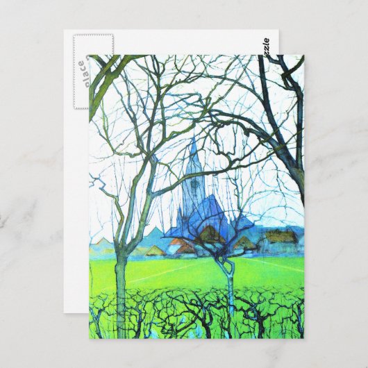 Carte Postale Mondrian - Eglise St Jacob par Piet Mondrian (Devant / Derrière)