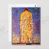 Carte Postale Mondrian - Phare de Westkapelle (Devant / Derrière)