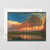 Carte Postale Mondrian - Rangée de onze peupliers (Devant / Derrière)