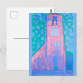 Carte Postale Mondrian - Tour de l'église à Domburg, (Devant / Derrière)