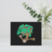 Carte Postale moneky suspendu dans un arbre (Debout devant)