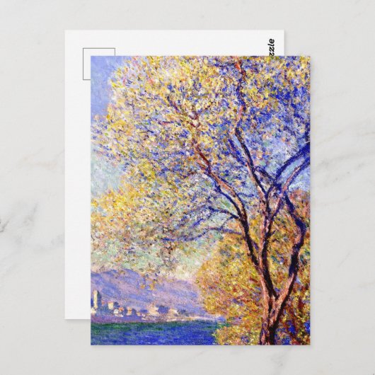 Carte Postale Monet : Antibes vue depuis les jardins de Salis (Devant / Derrière)