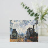 Carte Postale Monet - Arrivée du train de Normandie, (Debout devant)