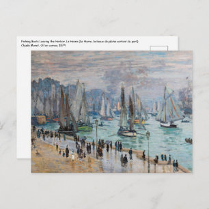 Carte Postale Monet - Bateaux de pêche au départ du port, Le Hav