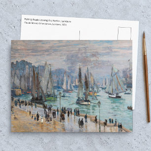 Carte Postale Monet - Bateaux de pêche sortant du port, Le Havre