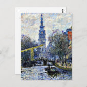 Carte Postale Monet - Canal à Amsterdam, (Devant / Derrière)