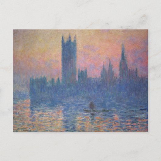 Carte Postale Monet - Chambres du Parlement au coucher du soleil (Devant)
