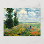 Carte Postale Monet - Champ de pavot, Argenteuil<br><div class="desc">Claude Monet 1875 peinture,  Poppy Field,  Argenteuil,  carte postale personnalisée,  best seller</div>